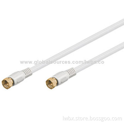 F plug/F plug (100% shielded, gold-plated)